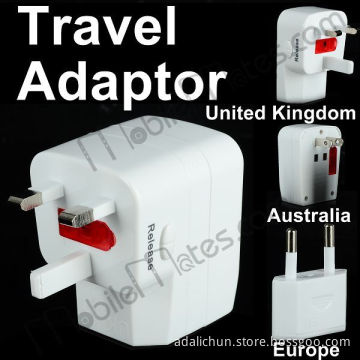 3 In 1 World Travel Adapter with USB & LED Indicator